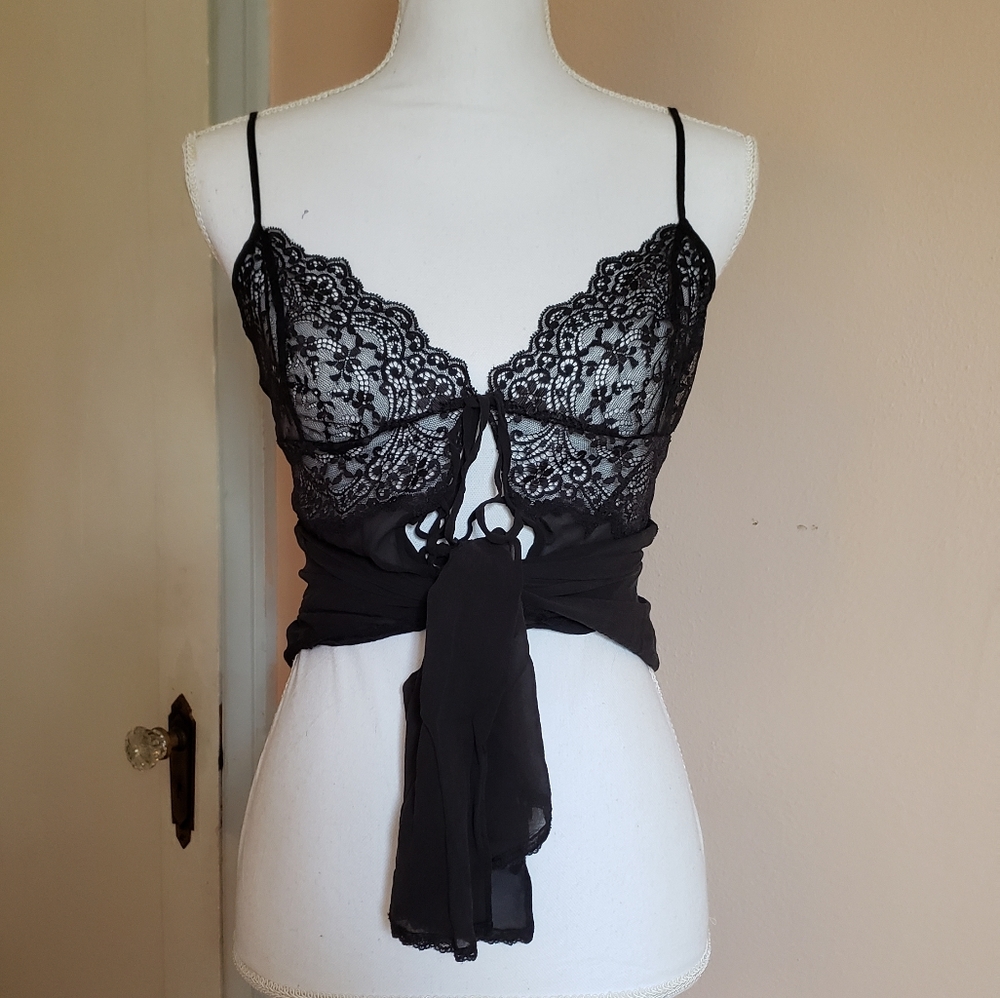 Victoria's secret black lace babydoll sheer dress. - Picture 2 of 8